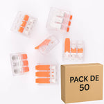 50 Bornes de Raccordement à Levier, 3 contacts, 40A, 6 mm² - LT-613 ELENCO