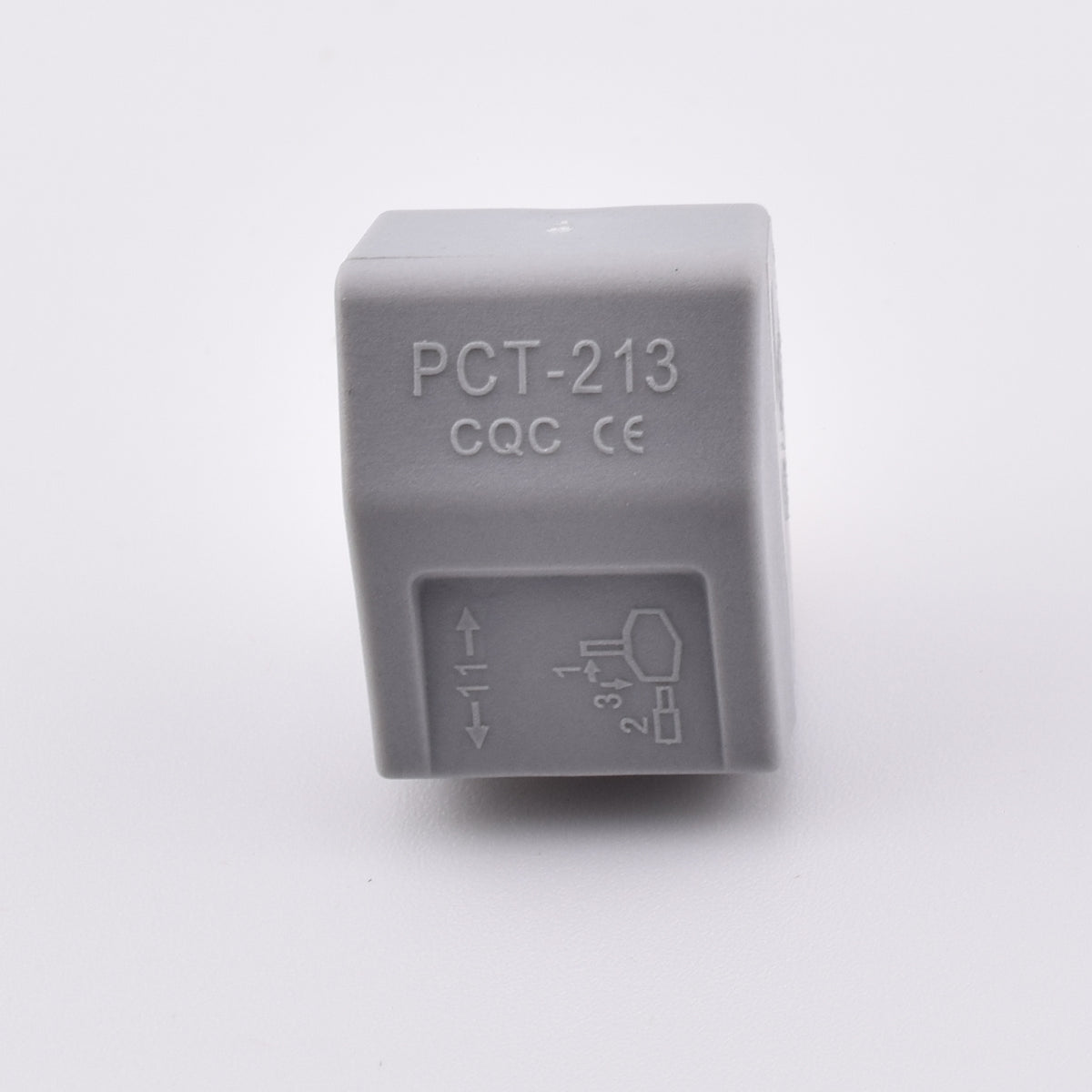 vue de dessous du PCT‑213 de type Wago 222‑413 3 pôles- 32A