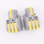 Assemblage par tenon mortaise des connecteurs rapides à leviers jaunes, 4 contacts, 1 IN- 3OUT, LT13J
