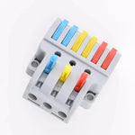 Bornes à levier 9 contacts 32A - 3IN/6OUT - LT-633 - arriere leviers ouverts