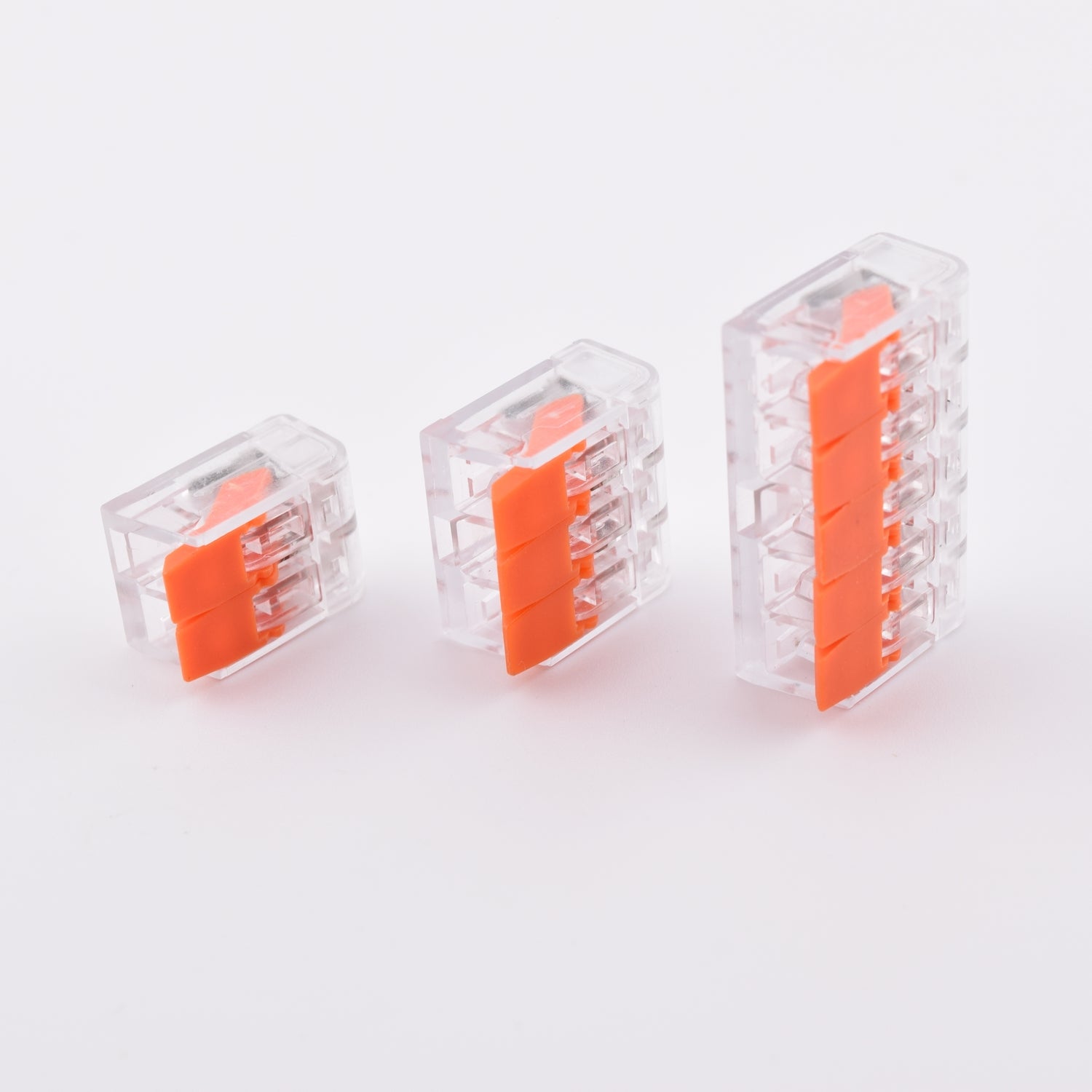 Comparatif visuel des modèles PCT-412 / 413 / 415 – usage similaire WAGO serie 221