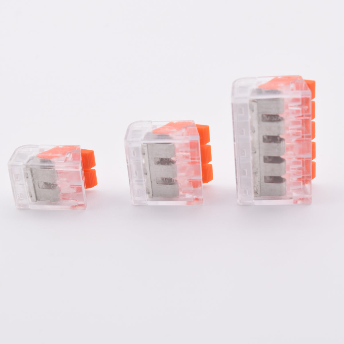 Comparatif visuel des modèles PCT-412 / 413 / 415 – alternative WAGO serie 221, vue de dessous