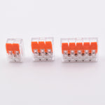 Comparatif visuel des modèles PCT-412 / 413 / 415 – alternative WAGO serie 221, vue de dessus