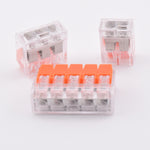 Bornes à levier type WAGO 221 – pack mixte 2, 3 et 5 pôles – PCT transparentes