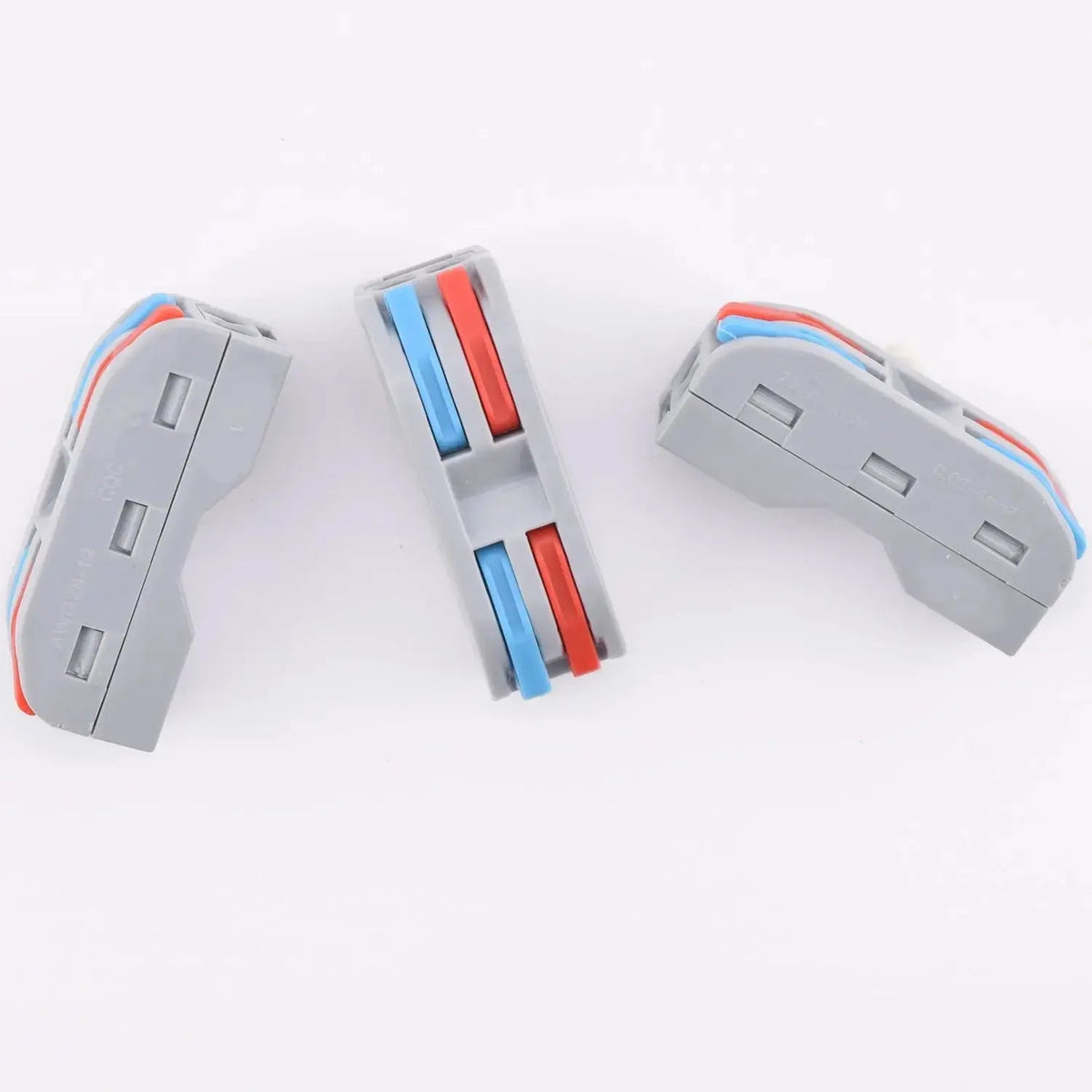 Borne a levier - 2 circuits-4 contacts - 32A - PCT-222- vue de dessus et profils