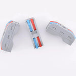 Borne a levier - 2 circuits-4 contacts - 32A - PCT-222- vue de dessus et profils