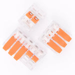 cablage des bornes à leviers transparentes- 2-3-5 contacts 40A  6mm² LT-612-613-615 leviers ouverts