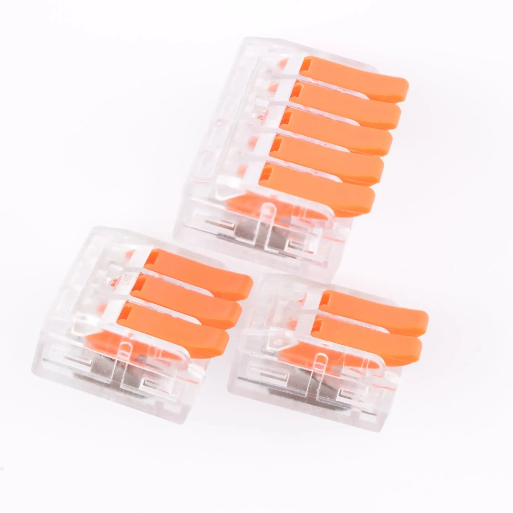 cablage des bornes à leviers transparentes- 2-3-5 contacts 40A  6mm² LT-612-613-615 de profil