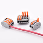 Bornes à leviers 2,3 et 5 contacts 32A serie PCT-212-213-215 avec fil