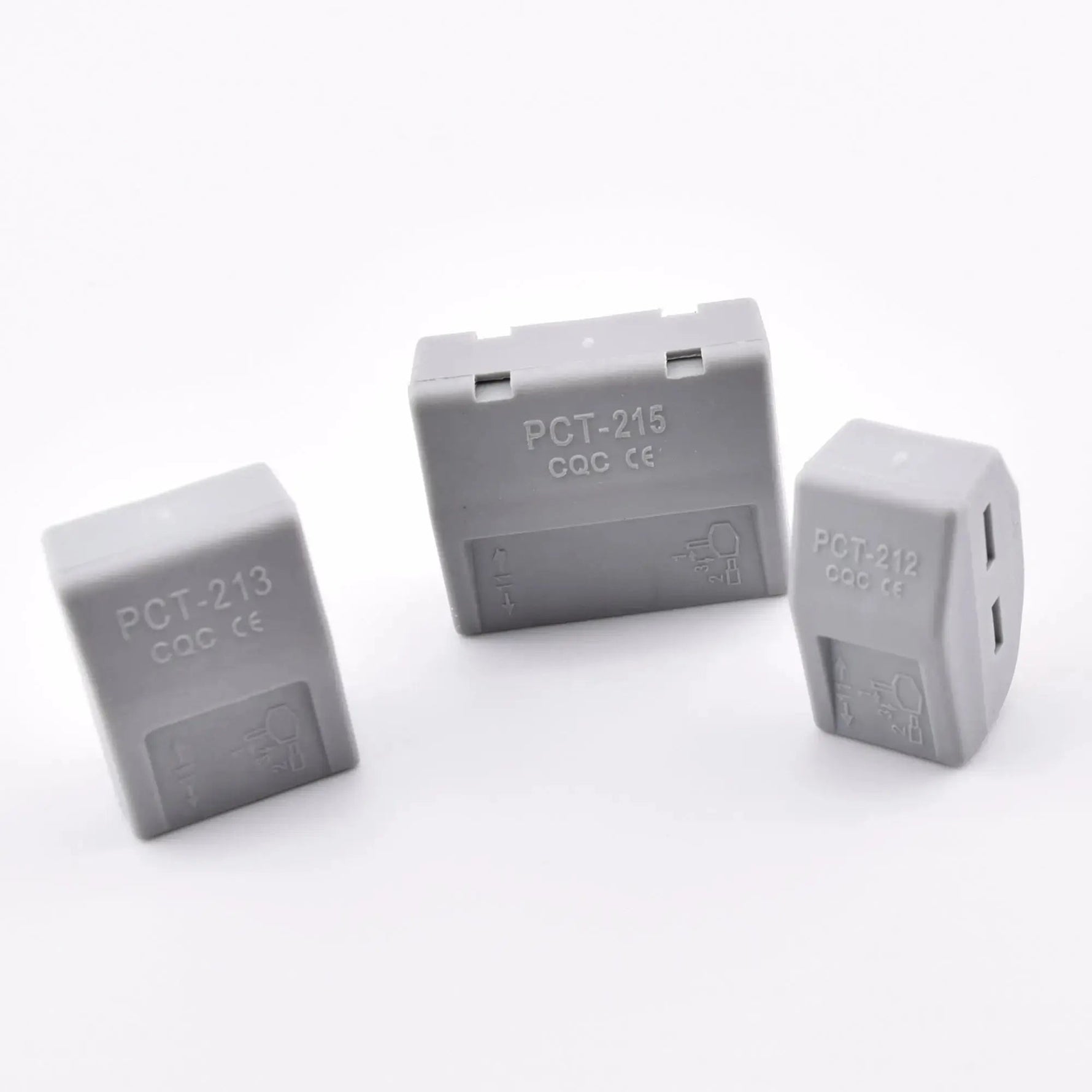 Connecteurs rapides PCT-212, PCT-213 et PCT-215, alternative au WAGO 222-412, 222-413 et 222-415