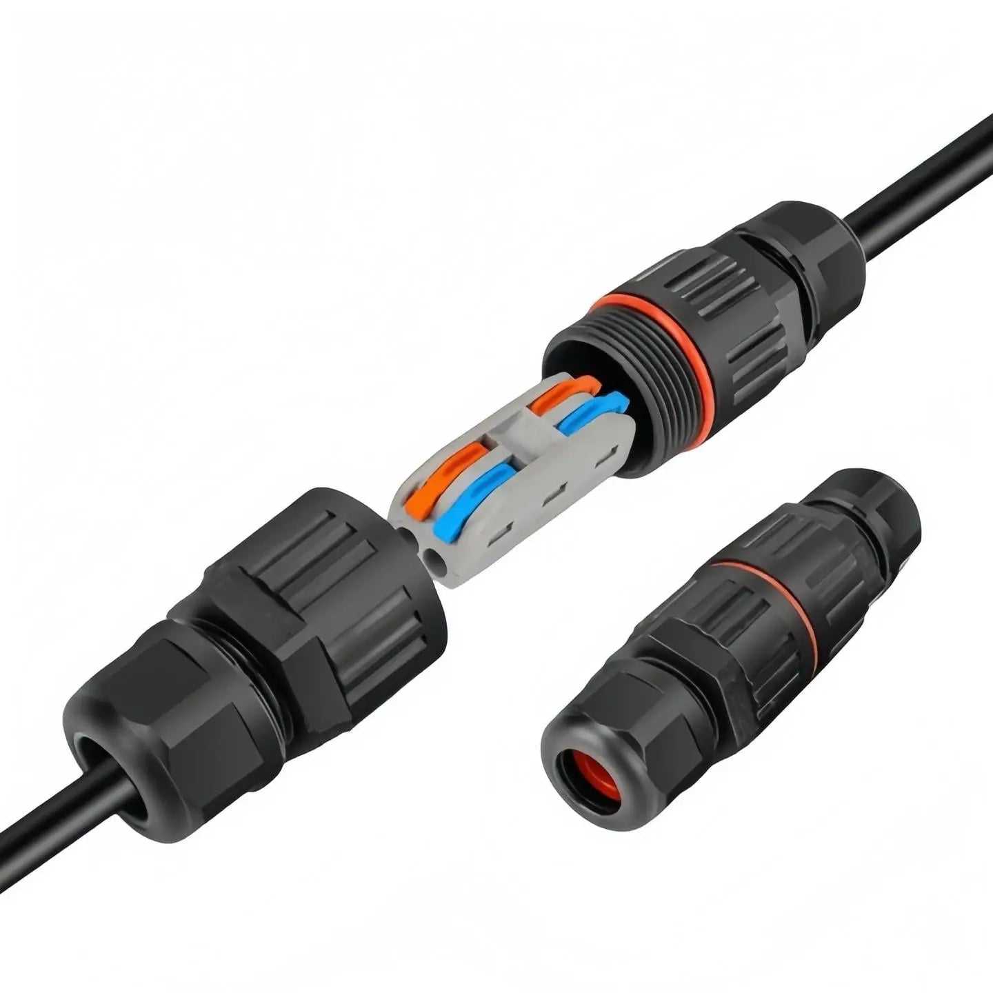 Connecteur étanche IP68  levier - 2 circuits - 4 pôles- 200/3- 2P
