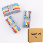 Lot de 10 bornes à leviers 6 contacts 32A 3 circuits PCT-223