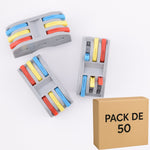 Lot de 50 bornes à leviers 6 contacts 32A 3 circuits PCT-223