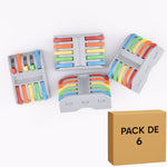 Lot de 6 bornes à leviers 10 contacts 32A- 5 entrées - 5 sorties- PCT-225