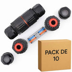 Lot de 10 connecteurs étanches IP68 à levier en ligne 2 circuits 200/3-2P ELENCO