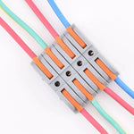 Bornes a leviers assemblables- 2 contacts 32A en ligne- modele LT-211 cablées et assemblées par 4 