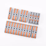 Bornes a leviers assemblables- 2 contacts 32A en ligne- modele LT-211 - exemple d'ensembles réalisables