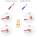 Explication du raccordement PCT-412 – 2 fils – usage similaire WAGO 221-412 – 32A