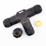 Connecteur étanche IP68 en T, leviers intégrés - 3 circuits 16A - modèle P20-T bague 9-12 mm