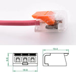 Dimensions du connecteur PCT-413 3 fils, comparable à Wago 221-413