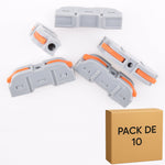 Lot de 10 bornes a leviers assemblables- 2 contacts 32A en ligne- modele LT-211